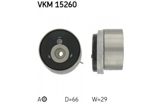 Tensioner Pulley, timing belt VKM 15260 SKF