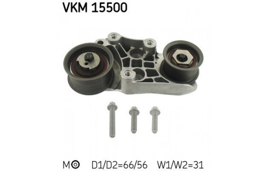 Tensioner Pulley, timing belt VKM 15500 SKF