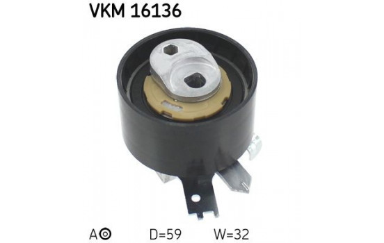 Tensioner Pulley, timing belt VKM 16136 SKF