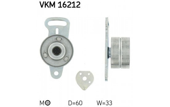 Tensioner Pulley, timing belt VKM 16212 SKF