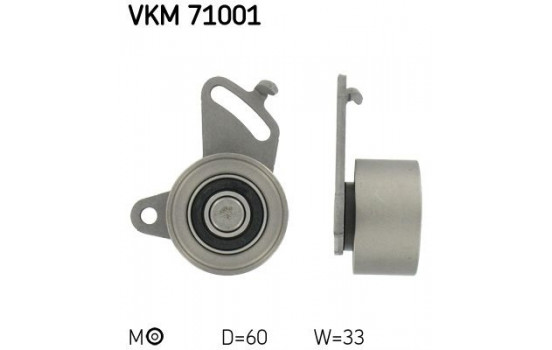 Tensioner Pulley, timing belt VKM 71001 SKF