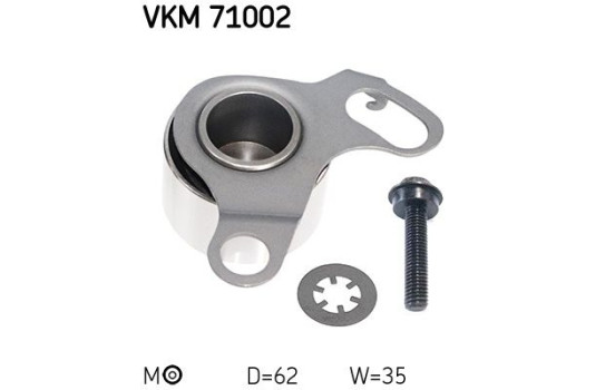 Tensioner Pulley, timing belt VKM 71002 SKF, Image 2