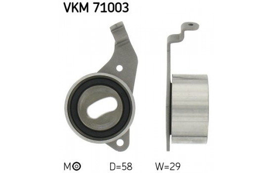 Tensioner Pulley, timing belt VKM 71003 SKF