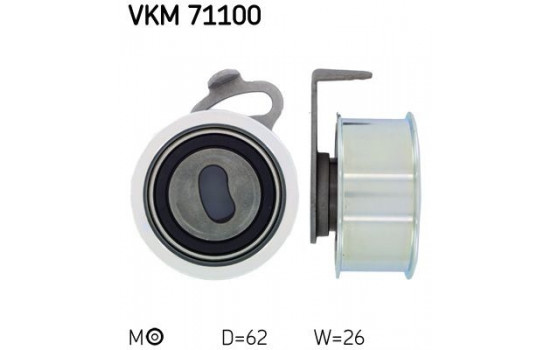 Tensioner Pulley, timing belt VKM 71100 SKF