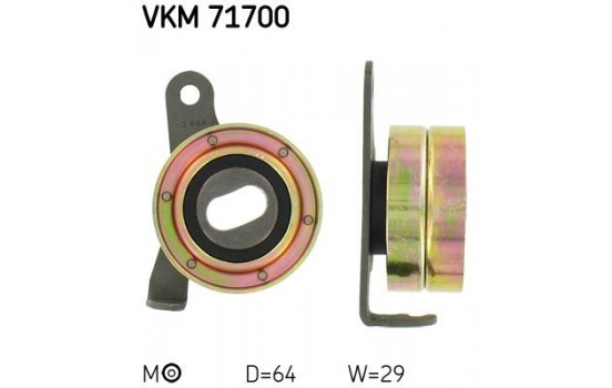 Tensioner Pulley, timing belt VKM 71700 SKF