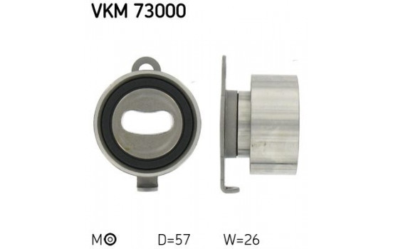 Tensioner Pulley, timing belt VKM 73000 SKF