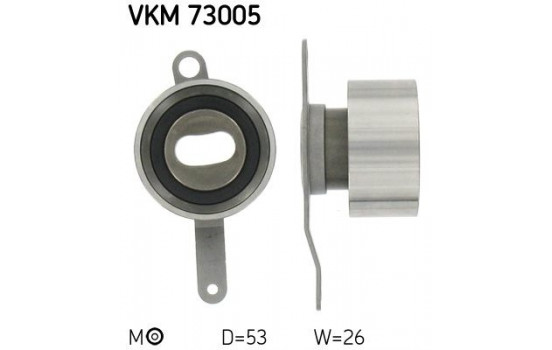 Tensioner Pulley, timing belt VKM 73005 SKF
