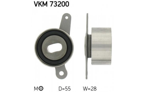 Tensioner Pulley, timing belt VKM 73200 SKF