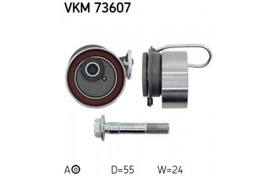 Tensioner Pulley, timing belt VKM 73607 SKF