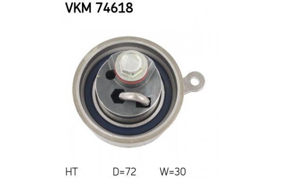 Tensioner Pulley, timing belt VKM 74618 SKF