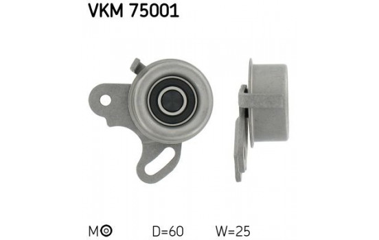 Tensioner Pulley, timing belt VKM 75001 SKF