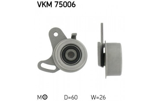 Tensioner Pulley, timing belt VKM 75006 SKF