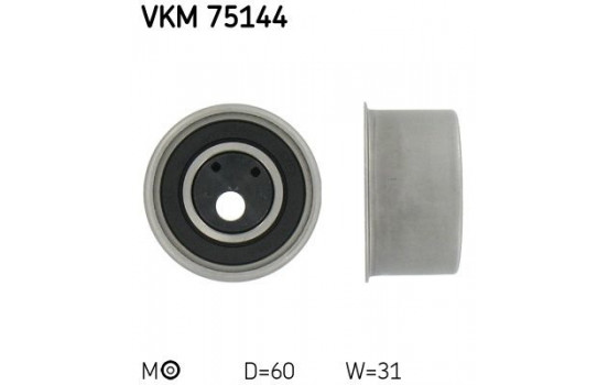 Tensioner Pulley, timing belt VKM 75144 SKF