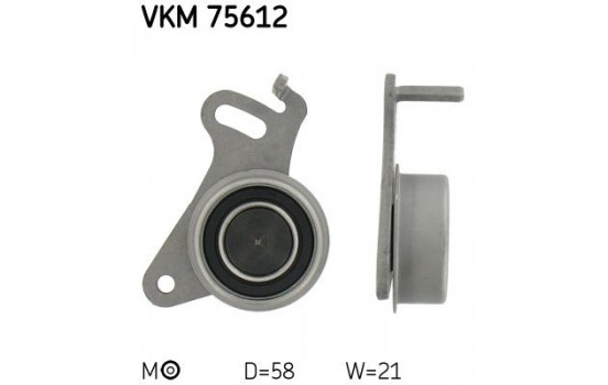 Tensioner Pulley, timing belt VKM 75612 SKF