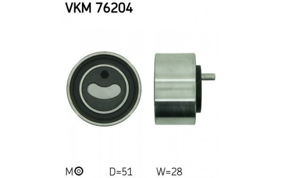 Tensioner Pulley, timing belt VKM 76204 SKF