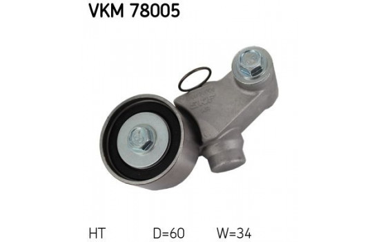 Tensioner Pulley, timing belt VKM 78005 SKF