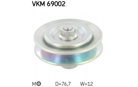 Tensioner Pulley, V-belt VKM 69002 SKF