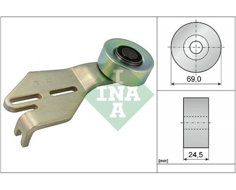 Tensioner Pulley, v-ribbed belt 531023810 Ina
