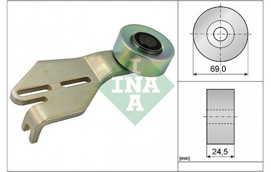 Tensioner Pulley, v-ribbed belt 531023810 Ina
