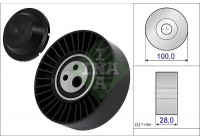 Tensioner Pulley, v-ribbed belt 531063520 Ina