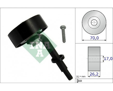 Tensioner Pulley, v-ribbed belt 531078310 Ina