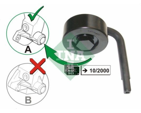Tensioner Pulley, v-ribbed belt 531078910 Ina
