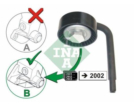 Tensioner Pulley, v-ribbed belt 531079010 Ina