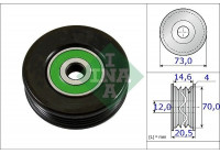 Tensioner Pulley, v-ribbed belt 531085210 Ina