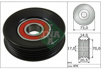 Tensioner Pulley, v-ribbed belt 531085310 Ina