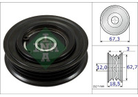 Tensioner Pulley, v-ribbed belt 531086110 Ina