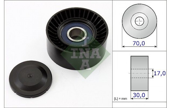 Tensioner Pulley, v-ribbed belt 531087310 Ina
