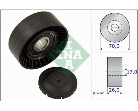 Tensioner Pulley, v-ribbed belt 531089110 Ina