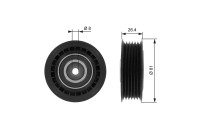 Tensioner Pulley, v-ribbed belt DriveAlign® T36000 Gates