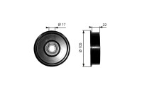 Tensioner Pulley, v-ribbed belt DriveAlign® T36228 Gates
