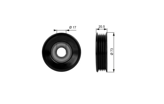 Tensioner Pulley, v-ribbed belt DriveAlign® T38030 Gates