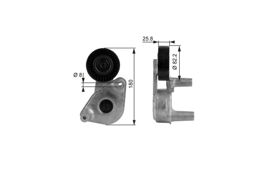 Tensioner Pulley, v-ribbed belt DriveAlign® T38149 Gates