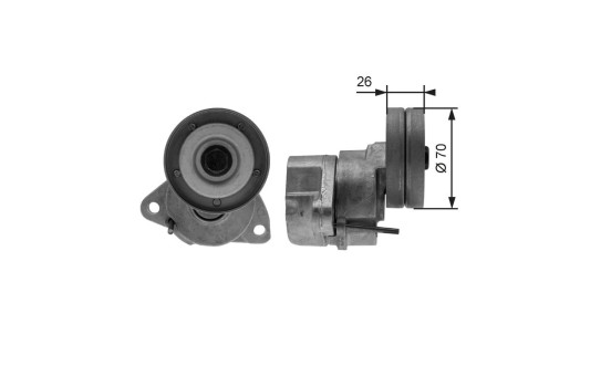 Tensioner Pulley, v-ribbed belt DriveAlign® T38154 Gates