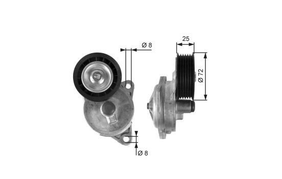 Tensioner Pulley, v-ribbed belt DriveAlign® T38188 Gates