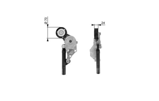 Tensioner Pulley, v-ribbed belt DriveAlign® T38192 Gates