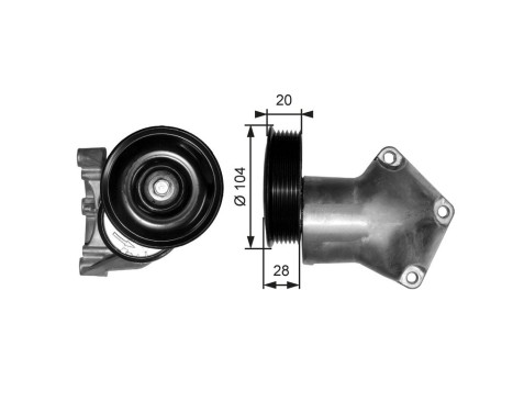 Tensioner Pulley, v-ribbed belt DriveAlign® T38202 Gates