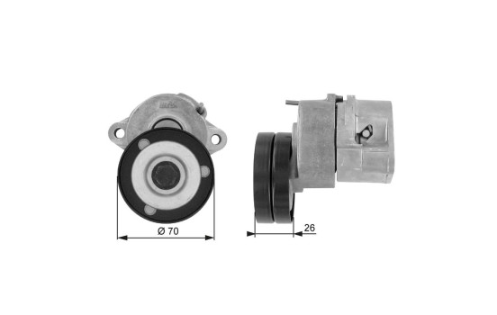 Tensioner Pulley, v-ribbed belt DriveAlign® T38213 Gates