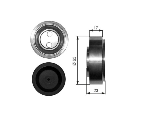 Tensioner Pulley, v-ribbed belt DriveAlign® T38228 Gates