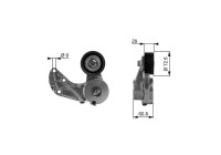 Tensioner Pulley, v-ribbed belt DriveAlign® T38317 Gates
