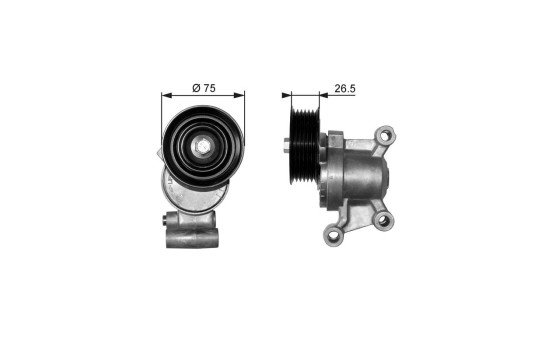 Tensioner Pulley, v-ribbed belt DriveAlign® T38357 Gates