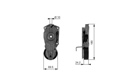 Tensioner Pulley, v-ribbed belt DriveAlign® T38405 Gates