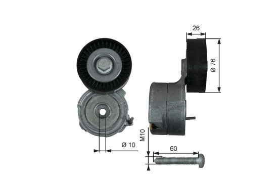 Tensioner Pulley, v-ribbed belt DriveAlign® T38423 Gates