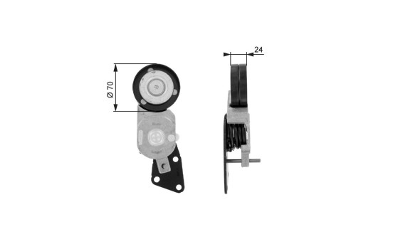 Tensioner Pulley, v-ribbed belt DriveAlign® T38426 Gates