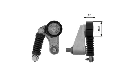 Tensioner Pulley, v-ribbed belt DriveAlign® T38457 Gates