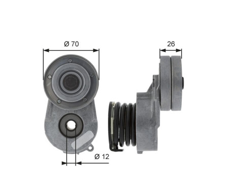 Tensioner Pulley, v-ribbed belt DriveAlign® T38496 Gates