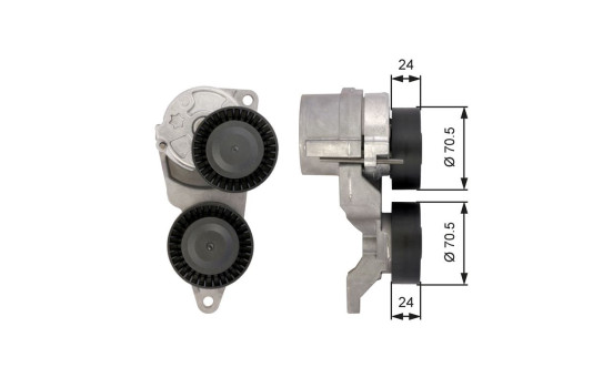 Tensioner Pulley, v-ribbed belt DriveAlign® T39026 Gates